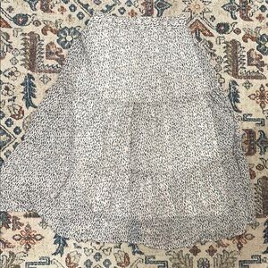 Japna Army Green and White Midi Skirt